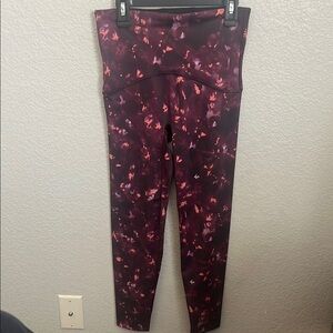 SPANX Purple and Pink Tie-Dye Leggings